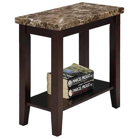 Chairside Table with Lower Shelf